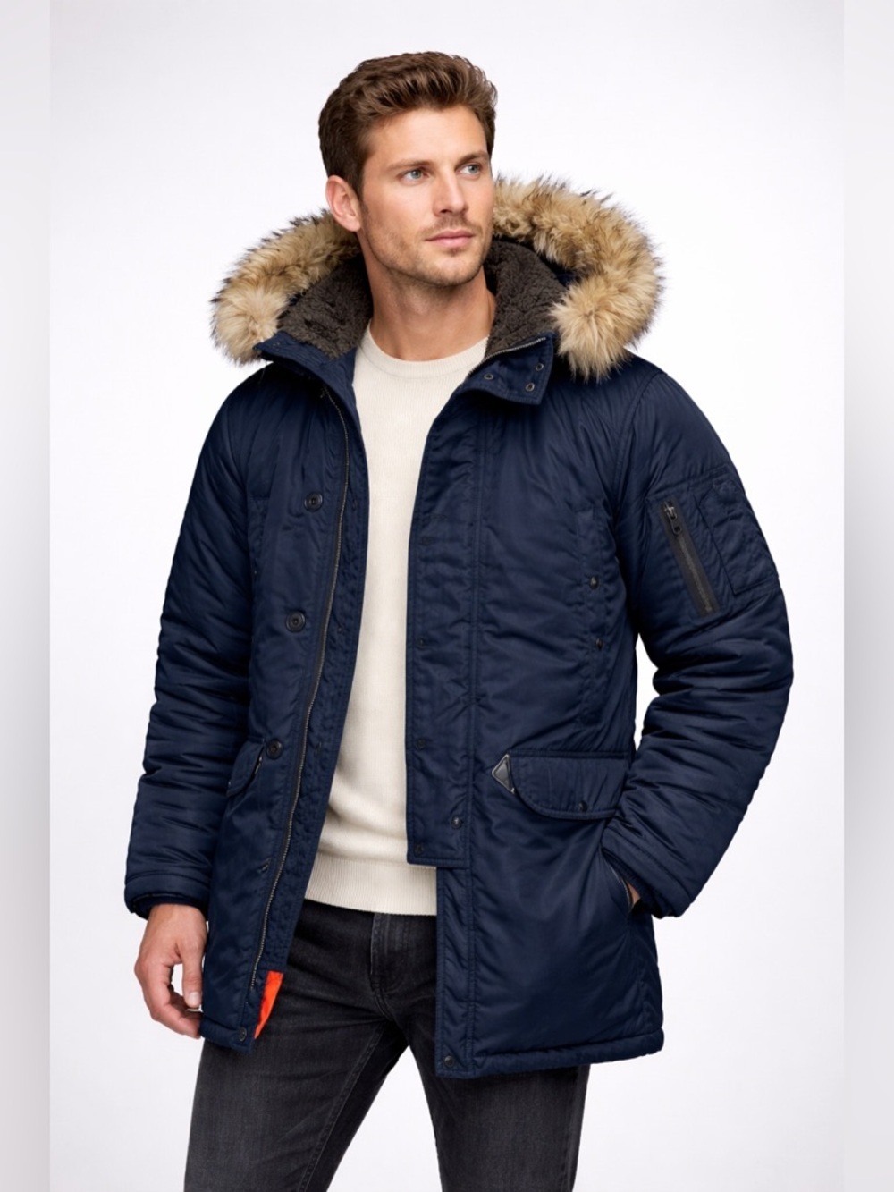🔥HOST PICK🔥 Golden Fleece N-3B SLIM GEN I PARKA Winter Coat Jacket Men’s 34 XS S - Picture 3 of 10